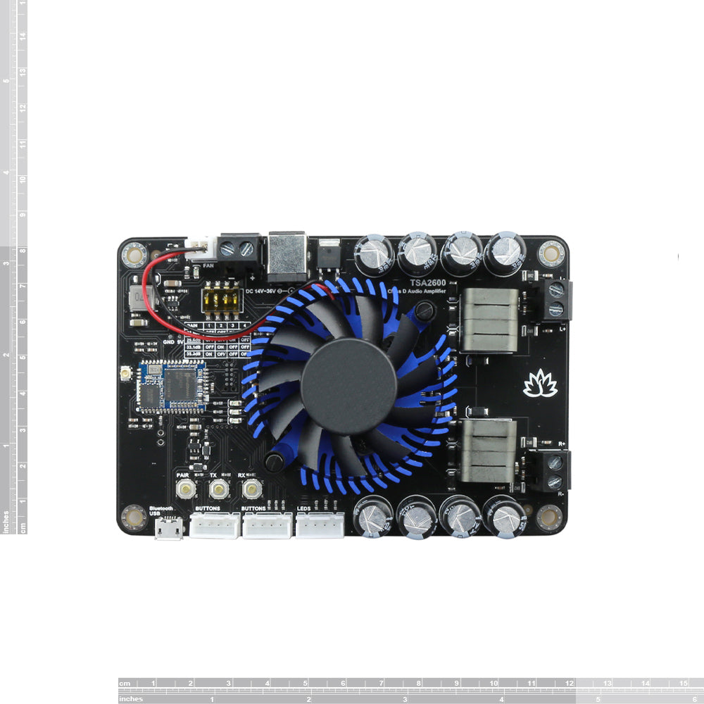 2 x 160W Bluetooth 5.0 Multipoint Audio Amplifier Board - TSA2600